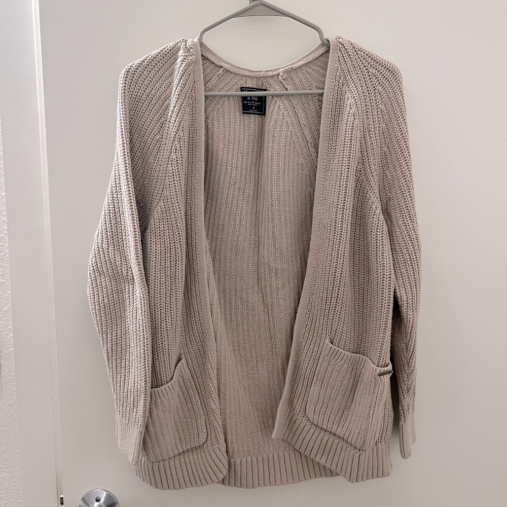 Abercrombie & Fitch | Khaki/Beige Knit Cardigan